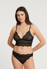 Longline Bralette & Brazilian Panty Set