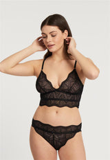 Longline Bralette & Brazilian Panty Set