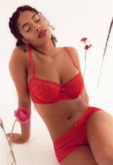 Lacy Keyhole Balconette Bra