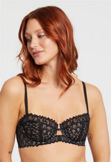 Lacy Keyhole Balconette Bra