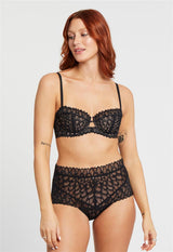 Lacy Keyhole Balconette Bra