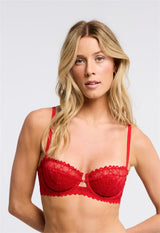Lacy Keyhole Balconette Bra