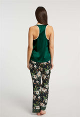 Magnolia Racerback Silk Tank/Lounge Pant By Inej