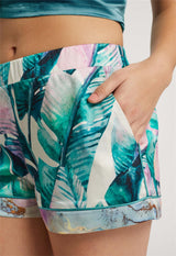 Beverly Hills Hotel Silk Racerback Tank/Cuffed Short By Inej