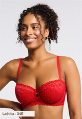 Lacy Keyhole Balconette Bra
