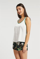 Magnolia Silk Racerback Tank/High Waist Short By Inej