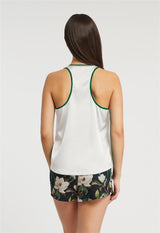 Magnolia Silk Racerback Tank/High Waist Short By Inej