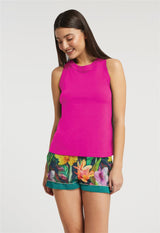 Botanica High Neck Tank/Cuffed Short By Inej
