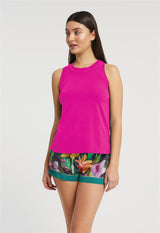 Botanica High Neck Tank/Cuffed Short By Inej