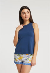 Florence Bamboo High Neck Tank/Lounge Short By Inej