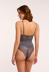 Lights Out Asymetrical Brazilian Leg Bodysuit
