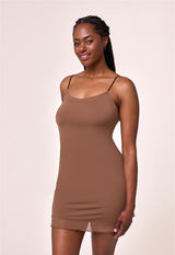 Round Neck Mid-Thigh Slip