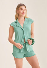 Shortie Pj Set with scrunchie