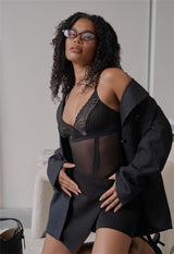 Tempation High Leg Thong Bodysuit