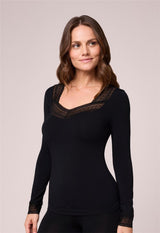BodyBliss Long Sleeve V-Neck Top