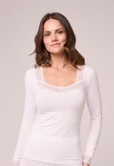 BodyBliss Long Sleeve V-Neck Top