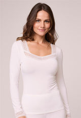 BodyBliss Long Sleeve V-Neck Top