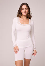 BodyBliss Long Sleeve V-Neck Top