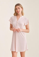 Fluttered Sleeve Nightshirt