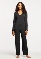 Long Sleeve Pj Set With Shelf Bra