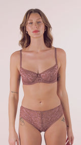 Woodrose Flirt Demi Lace Bra