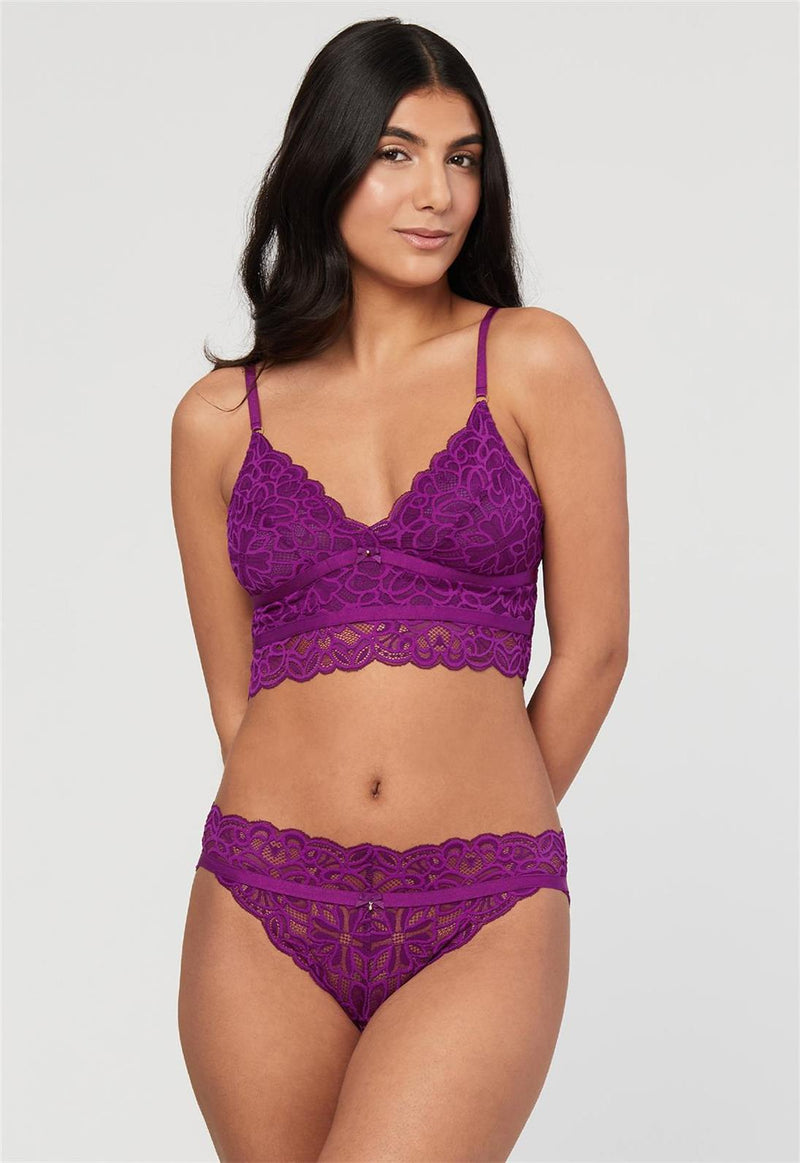 Longline Bralette & Brazilian Panty Set