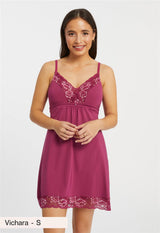 Bust Support Chemise With Cup Insert