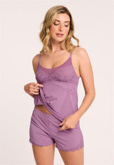 Berry Garden Bust Support Cami Short Set