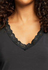 Long Sleeve Pj Set With Shelf Bra