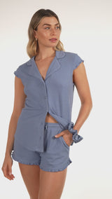 Shortie Pj Set with srunchie